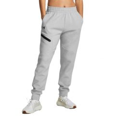 Damskie Spodnie Dresowe Unstoppable Fleece (Szare). Szare spodnie sportowe damskie Under Armour, l, z bawełny, na fitness i siłownię. Za 419.90 zł.