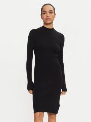 Calvin Klein Sukienka dzianinowa K20K207499 Czarny Slim Fit. Czarne sukienki damskie CALVIN KLEIN, xs, bez wzorów, z dzianiny, bez kołnierzyka, bez ramiączek. Za 559.99 zł.