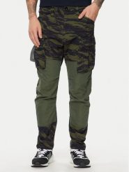 G-Star Raw Spodnie materiałowe 3D Cargo 2.0 D24308-D386-G393 Zielony Tapered Fit. Zielone spodnie materiałowe męskie G-Star Raw, bez wzorów, z bawełny, retro. Za 399.99 zł.