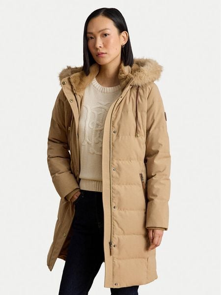 LAUREN RALPH LAUREN Kurtka puchowa 297957509007 Beżowy Regular Fit. Brązowe kurtki damskie Lauren Ralph Lauren, l, bez wzorów, z puchu, bez kaptura. Za 1,699.00 zł.