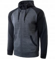 Rozpinana bluza z kapturem dla mężczyzn Hi-tec Selan. Szare bluzy sportowe męskie Hi-tec, bez wzorów, z bawełny, sportowe, bez kołnierzyka, bez ramiączek. Za 204.30 zł.