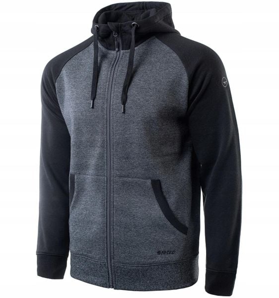 Rozpinana bluza z kapturem dla mężczyzn Hi-tec Selan. Szare bluzy sportowe męskie Hi-tec, m, z bawełny. Za 204.10 zł.