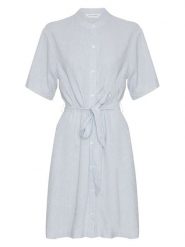 MOSS COPENHAGEN Sukienka w kolorze błękitnym rozmiar: M. Niebieskie sukienki damskie MOSS COPENHAGEN, na co dzień, m, bez wzorów, bez kołnierzyka, bez ramiączek, midi, proste. Za 160.96 zł.