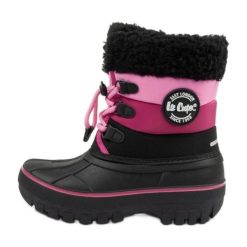 Śniegowce Lee Cooper LCJ-24-44-2855K czarne. Czarne śniegowce dziewczęce z gumy. Za 204.53 zł.