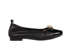 Baleriny Loretta Vitale E40304A Black 514248, Czarny, Skóra naturalna - 37. Czarne baleriny damskie Loretta Vitale, bez wzorów, ze skóry, bez obcasa. W wyprzedaży za 179.10 zł.