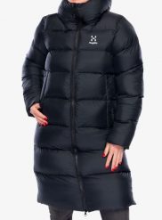 Płaszcz damski Haglofs Long Mimic Parka. Czarne parki damskie Haglöfs, na zimę, m, bez wzorów, z puchu. Za 846.99 zł.