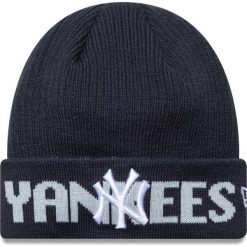 Czapka Beanie New Era Wordmark NYY Navy. Niebieskie czapki męskie New Era, bez wzorów, sportowe. Za 148.01 zł.