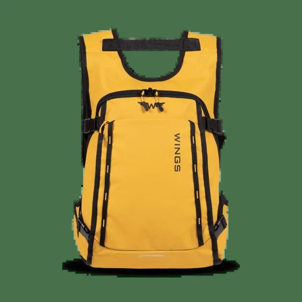 Wings Plecak Podróżny Rook Yellow. Żółte plecaki damskie Wings, bez wzorów, z gumy. Za 169.90 zł.