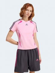 Adidas Koszulka sportowa w kolorze jasnoróżowym rozmiar: M. Różowe bluzki sportowe damskie Adidas, m, bez kołnierzyka, bez ramiączek. Za 124.98 zł.