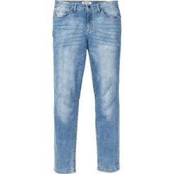 Dżinsy ze stretchem Slim Fit Straight bonprix niebieski "medium bleached". Niebieskie jeansy męskie bonprix. Za 109.99 zł.