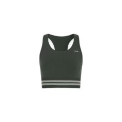 Biustonosz dla kobiet Circle Sportswear Keep The Flow Stripes. Zielone biustonosze sportowe damskie CIRCLE SPORTSWEAR, bez wzorów, z materiału. Za 344.00 zł.