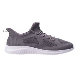 Buty Martes Essentials Emidy 92800654466 szare. Szare buty sportowe na co dzień męskie z materiału, bez zapięcia. Za 123.64 zł.