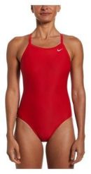 Strój pływacki jednoczęściowy damski Nike Solid Racerback university. Czerwone stroje jednoczęściowe damskie NIKE SWIM, bez wzorów. Za 182.70 zł.