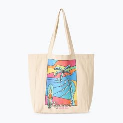 Torba damska Rip Curl Custom Desto Tote 20. Brązowe torebki klasyczne damskie Rip Curl, bez wzorów, z bawełny, bez dodatków. Za 129.99 zł.