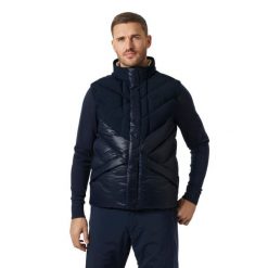 Kurtka puchowa Helly Hansen Village. Niebieskie kurtki męskie Helly Hansen, m, bez wzorów, z puchu, bez kaptura. W wyprzedaży za 818.50 zł.