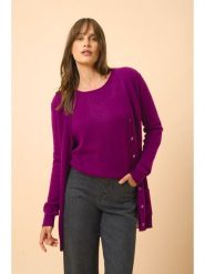 Just Cashmere Kaszmirowy kardigan "Chelsea" w kolorze fioletowym rozmiar: XXL. Różowe kardigany damskie Just Cashmere, xxl, bez wzorów, z kaszmiru. Za 431.78 zł.