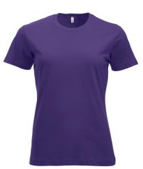 Clique New Classic-T Women – Klasyczny T-shirt z ringspun bawełny – bright lilac. Czerwone t-shirty damskie CLIQUE, l, bez wzorów, z bawełny, bez kołnierzyka. Za 104.58 zł.
