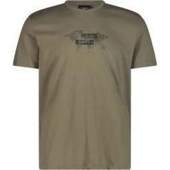 Cmp T-shirt Męski 100% bawełna — Kolor E663 Sage. Zielone t-shirty męskie CMP, m, bez wzorów, z bawełny, bez kołnierzyka. Za 131.00 zł.