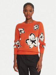French Connection Sweter 78ZBL Pomarańczowy Regular Fit. Brązowe swetry klasyczne damskie French Connection, xl, z syntetyku, bez kołnierzyka. Za 359.99 zł.