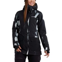 Kurtka narciarska damska Poplar Jacket. Białe kurtki narciarskie i snowboardowe damskie Fundango, xs, bez wzorów, bez kaptura, narciarskie. Za 629.90 zł.
