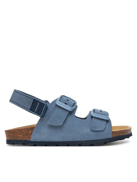 Mayoral Sandały 43692 Granatowy. Niebieskie sandały chłopięce Mayoral, ze skóry, bez zapięcia. Za 219.99 zł.