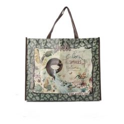 Zielona Stylowa Damska Torba Na Zakupy Anekke. Zielone shopper bag damskie Anekke, bez wzorów, z materiału, bez dodatków. Za 29.99 zł.