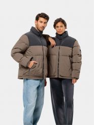 Jack Wolfskin Kurtka puchowa Dellbrueck Jkt 1207561 Brązowy Regular Fit. Brązowe kurtki damskie Jack Wolfskin, xl, bez wzorów, z puchu, bez kaptura. Za 999.99 zł.