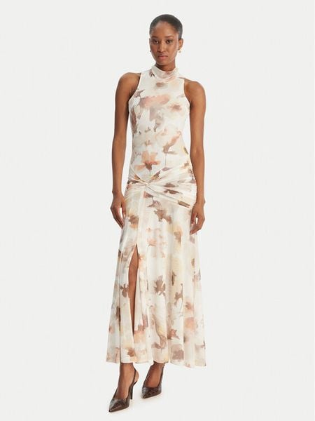 Bardot Sukienka wieczorowa Leanna 60373DB1 Écru Slim Fit. Białe sukienki damskie BARDOT, l, bez wzorów, z syntetyku, wizytowe, bez kołnierzyka, bez ramiączek. Za 493.99 zł.