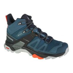 Buty Salomon X Ultra 4 Mid Gtx M 473526 niebieskie. Niebieskie buty trekkingowe męskie z materiału, bez zapięcia. Za 963.45 zł.