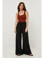 Lin Passion Lniane spodnie w kolorze czarnym rozmiar: 36/38. Czarne spodnie materiałowe damskie Lin Passion, bez wzorów, ze lnu, klasyczne, z standardowym stanem. Za 108.99 zł.