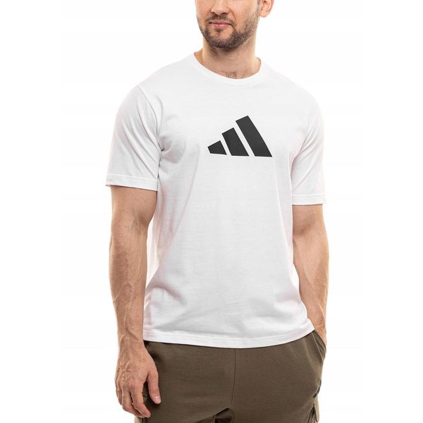 Koszulka Mężczyzna adidas T-shirt Bluzka Sportowa Bawełna Treningowa Biała XXL. Białe t-shirty męskie Adidas, m, bez wzorów, z bawełny, bez kołnierzyka. Za 140.99 zł.