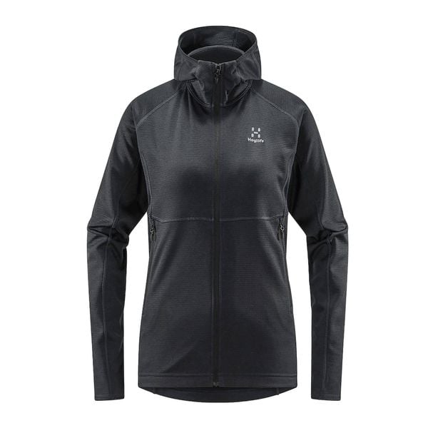 Bluza trekkingowa damska Haglöfs Skuta Hood. Czarne bluzy sportowe damskie Haglöfs, m, bez wzorów, z materiału, bez ramiączek, długie, z kapturem. Za 179.99 zł.
