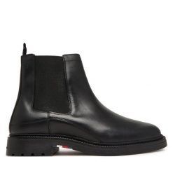 Sztyblety Tommy Hilfiger. Czarne sztyblety męskie Tommy Hilfiger, bez zapięcia. Za 649.99 zł.