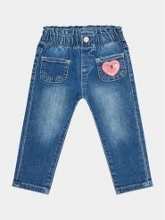 Guess Jeansy A3YA00 D4CA0 Granatowy Relaxed Fit. Niebieskie spodnie dziewczęce Guess, z bawełny. Za 219.99 zł.