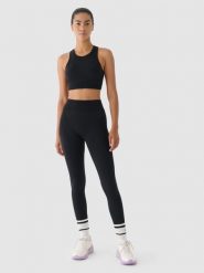 4F Legginsy treningowe bezszwowe 4F x Anna Lewandowska - czarne XXS/XS. Czarne legginsy sportowe damskie 4f, s, bez wzorów, z dzianiny, z podwyższonym stanem, na fitness i siłownię. W wyprzedaży za 89.99 zł.