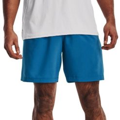 Męskie Spodenki Sportowenunder Armour 899 Woven Graphic Shorts. Niebieskie szorty męskie Under Armour, bez wzorów, sportowe. Za 135.23 zł.