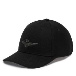 Czapka z daszkiem Aeronautica Militare. Czarne czapki męskie AERONAUTICA MILITARE, bez wzorów. Za 214.99 zł.