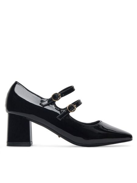 DeeZee Półbuty LWKK1027-A1 Czarny. Czarne półbuty damskie DeeZee, bez wzorów, ze skóry, bez obcasa, na obcasie. Za 149.99 zł.