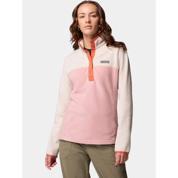 Sweter Damski Columbia Benton Springs 1/2 Snap II. Czerwone swetry klasyczne damskie Columbia, z materiału, bez kołnierzyka. Za 219.00 zł.