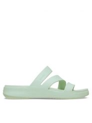Crocs Klapki Getaway Strappy 209587 Zielony. Zielone klapki damskie Crocs, bez wzorów, z tworzywa sztucznego, bez obcasa. Za 179.99 zł.