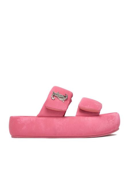 Juicy Couture Klapki CEO-WSS21515-06 Różowy. Czerwone klapki damskie Juicy Couture, bez wzorów, z materiału, bez obcasa. Za 249.99 zł.