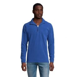 Bluza Polarowa Unisex Dla Dorosłych Ness Half Zip. Niebieskie bluzy sportowe damskie SOL'S, na zimę, l, bez wzorów, z materiału, bez ramiączek, długie, bez kaptura. Za 224.99 zł.