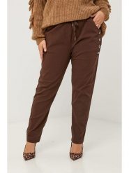 Curvy Lady Spodnie w kolorze brązowym rozmiar: 40/42. Brązowe spodnie materiałowe damskie Curvy Lady, bez wzorów, z bawełny, klasyczne, z standardowym stanem. Za 100.99 zł.