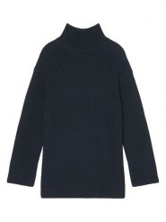Marc O´Polo Sweter w kolorze granatowym rozmiar: L. Niebieskie golfy damskie l, bez wzorów, z bawełny, bez ramiączek. Za 276.71 zł.