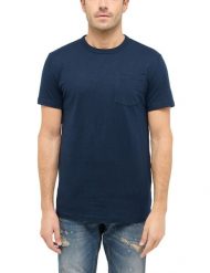 Męski T-Shirt Mustang Style Amado Dark Sapphire 1016276 4136. Niebieskie t-shirty męskie Mustang, m, bez wzorów, bez kołnierzyka. Za 69.99 zł.