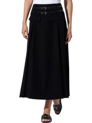 Heine Spódnica w kolorze czarnym rozmiar: 50. Czarne spódniczki damskie Heine, bez wzorów, ze skóry, midi. Za 126.99 zł.