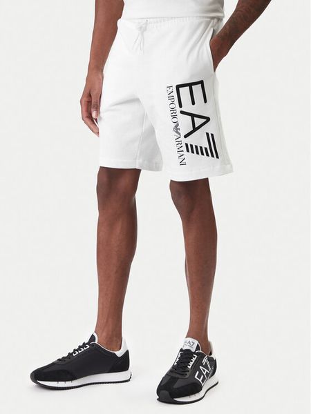 EA7 Emporio Armani Szorty sportowe 7M001414 AF22266 U0002 Biały Regular Fit. Białe szorty męskie EA7 Emporio Armani, m, z bawełny. Za 409.99 zł.