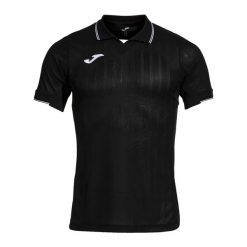 Koszulka piłkarska męska Joma Fit One SS. Czarne t-shirty sportowe męskie Joma, m, bez ramiączek, do piłki nożnej. Za 79.99 zł.
