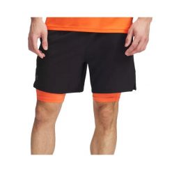 Krótki Under Armour VANISH WOVEN 2w1. Czarne szorty męskie Under Armour, bez wzorów, z materiału. Za 271.35 zł.