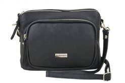 Listonoszka skórzana BARBERINI'S czarna 990-1. Czarne shopper bag damskie Barberinis, bez wzorów, ze skóry, małe, bez dodatków. Za 232.99 zł.